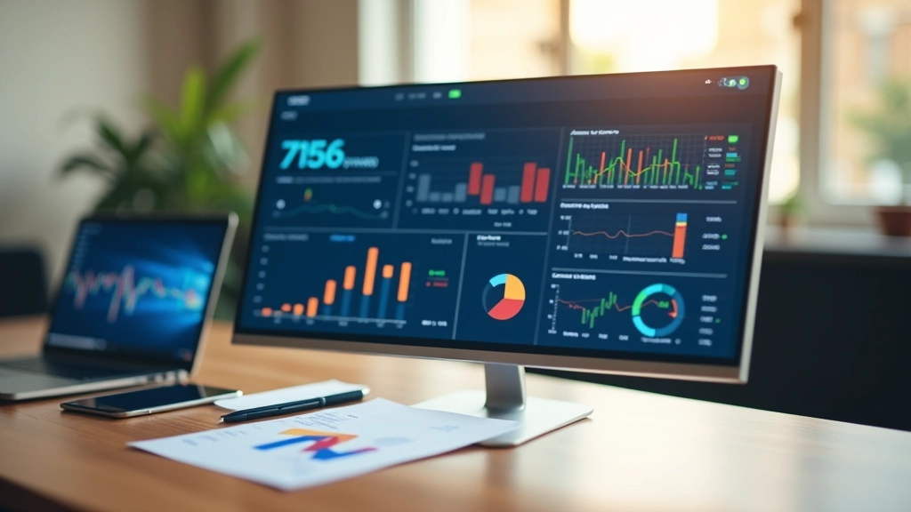 Tableau de bord économique avec statistiques et courbes de tendance
